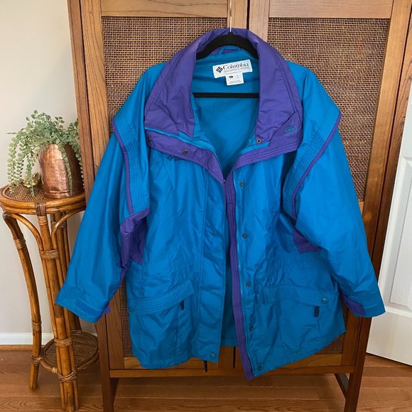 Columbia Jackets & Blazers - Vintage Columbia Blue Purple Windbreaker Jacket L